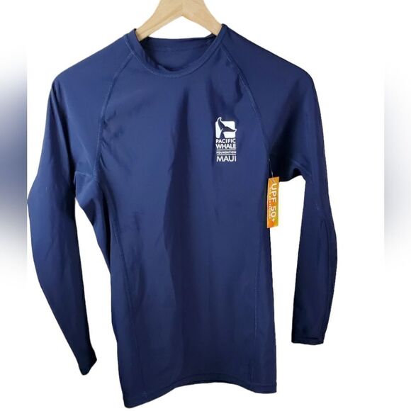 Pacific Whale Foundation Navy Rashguard - Picture 1 of 6